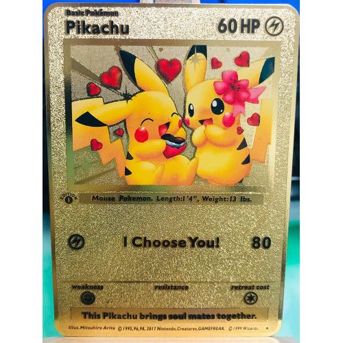 pokemon pikachu metal gold