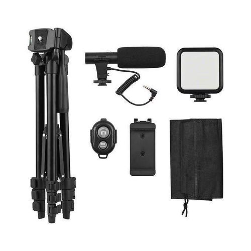 product_image_name-Generic-Vlogging Kit KIT-05LM with Tripod Stand – Complete Smartphone Video Recording Set-1