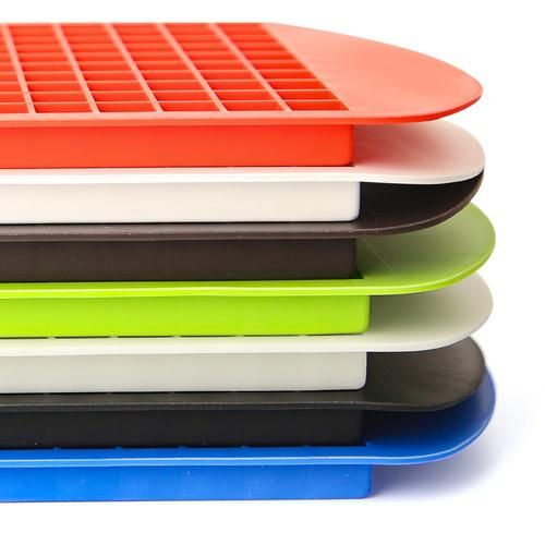 160 Grid Silicone Ice Tray Foldable Ice Mold Ice Breaker Ice Grid Tray Mini  Ice Cubes Small Square Mold Ice Maker Silicone Mold