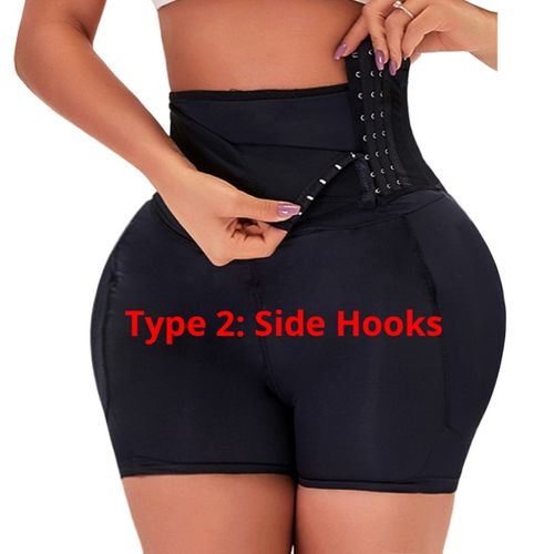 Generic Fake Seamless Women Body Shaper Slimming Panties Shapewear Hip  Enhancer Booty Pad Push Up Lifter Pant Underwear(#Side Hook - Black) @ Best  Price Online
