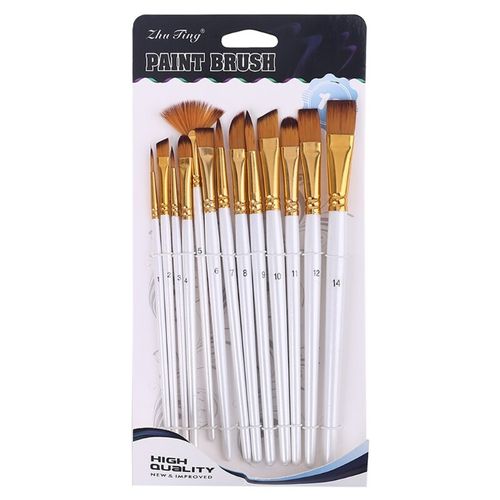 Generic 13pcs Professional Paint Brushes Set Nylon Hair Wooden