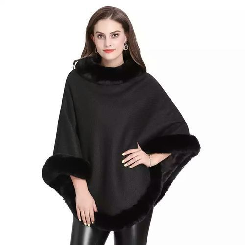 product_image_name-Fashion-Velvet Warm Pullover 2019 Winter Faux Fur Women Capes, Poncho O Neck-1