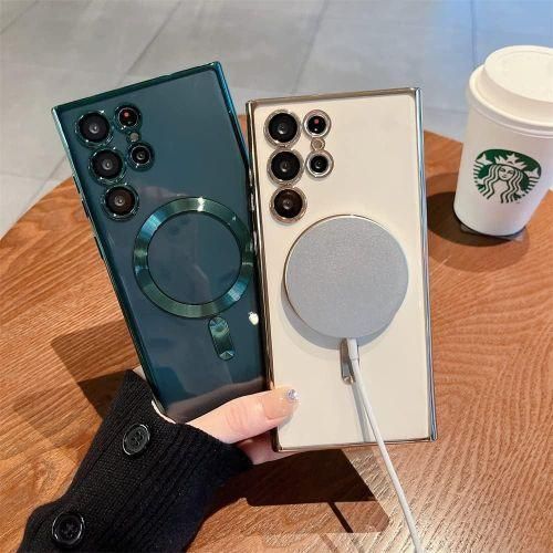 product_image_name-Generic-Galaxy Note 10 Plus Case Magnetic Support MagSafe Charger Wireless Anti-Scratch Shockproof Plated Clear Full Camera Protection Phone Cover - Protective Phone Cover in Gold-3