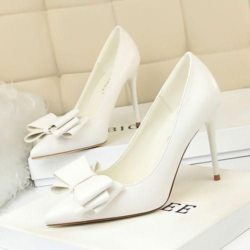 Ladies' Heel Slippers-WHITE | Konga Online Shopping