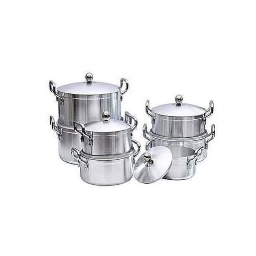 product_image_name-Generic-14 Pieces Heavy Aluminium Cooking Pot Sufuria Set-3