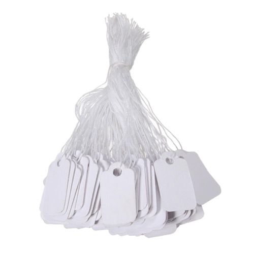 100 Pieces Price Tags With String Marking Strung Tags Blank Paper