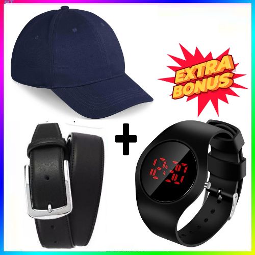product_image_name-Fashion-Adjustable Baseball Cap + Belt + Watch Led-1