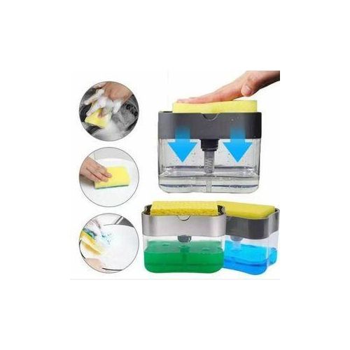product_image_name-Generic-Liquid PUMP DISPENSER & SPONGE Set -Pump Action Liquid Dish Soap Dispenser-2