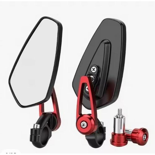 OUMURS Universal 7/8" Handlebar End Mirrors – Pair (Smoke Blue/Black) For Motorcycles