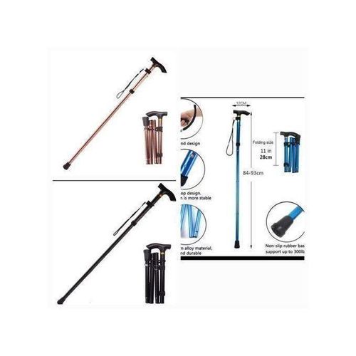 product_image_name-Generic-Foldable Walking Stick – Adjustable 83–95cm Lightweight Trekking & Elderly Cane-1