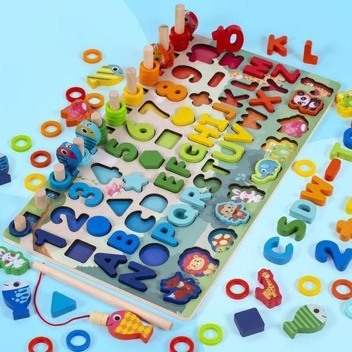 product_image_name-Generic-Multifunctional Montessori Math Activity Set, 7 Ways to Play, Counting Beads, Color Sorting, Early Development Toy-1