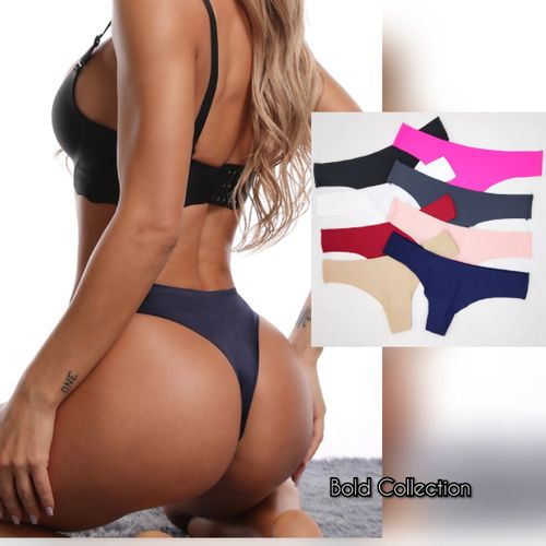 Fashion 3PACK Hottest Seamless Silky Freesize Thong Panties(hips