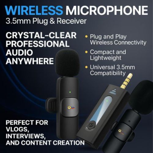 product_image_name-Generic-K35 Wireless Dual Microphone System – 3.5mm Plug, Clear Audio, Portable for Camera & Smartphone Recording-5