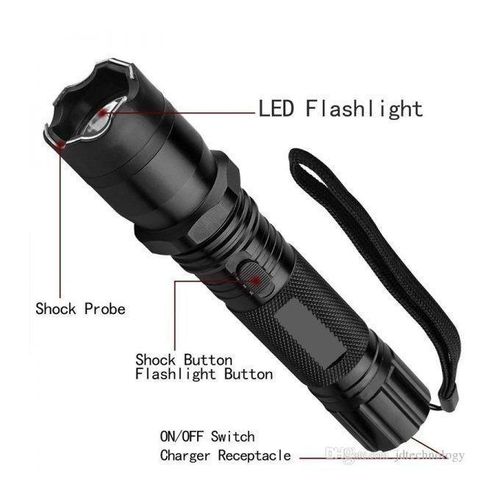 product_image_name-Generic-288 Type Self-Defense Flashlight Torch with Laser & Electric Shock Protection-2