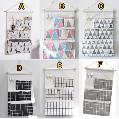 product_image_name-Generic-Multipurpose hanging storage with 5 pockets wall decor closet.  -1