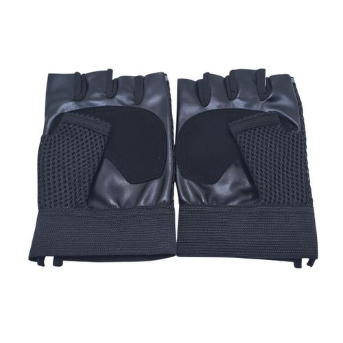 product_image_name-Fashion-Top Quality Breathable Half Finger Cycling Gloves BLACK Wear-Resistant Motorbike & Tactical Gear Unisex HG-1 with Reflective Strips Sport Glove Bike Riding Racing Light Summer Bicycle Gear Mesh Design Open-6