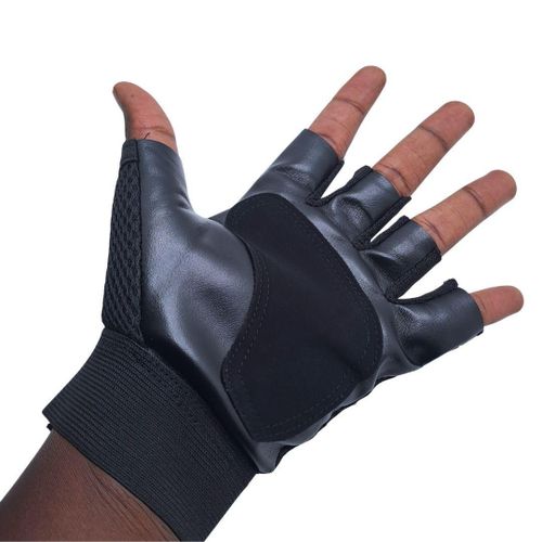 product_image_name-Fashion-Top Quality Breathable Half Finger Cycling Gloves BLACK Wear-Resistant Motorbike & Tactical Gear Unisex HG-1 with Reflective Strips Sport Glove Bike Riding Racing Light Summer Bicycle Gear Mesh Design Open-8