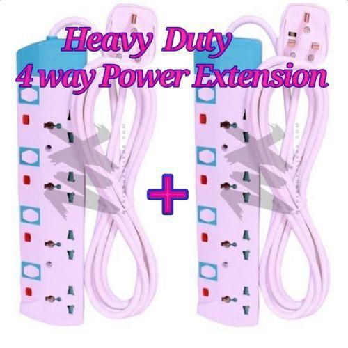 product_image_name-Power King-2 Pieces 4 Way Power-King Premium Quality Extension Cable Heavy Duty-1