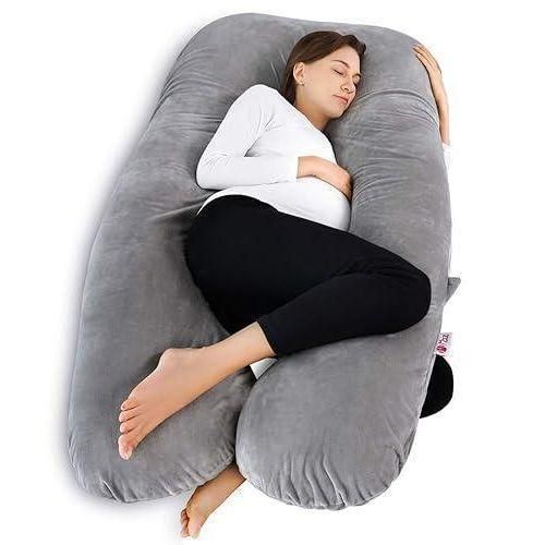 product_image_name-Generic-Velvet Imported U Shape Pregnancy Pillow-1