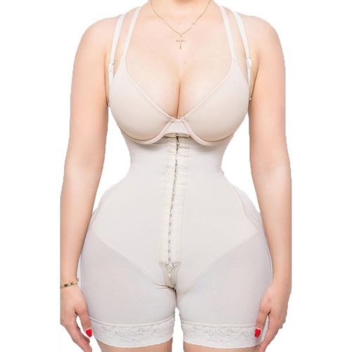 Fajas Colombianas Women's Open Bust Waist Trainer Bodysuit Full