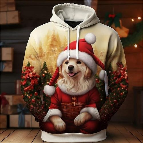 3d dog print hoodies 2025