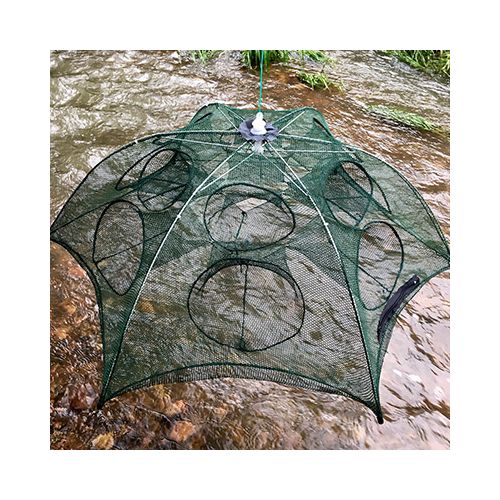 Generic EST 4-20 Holes Automatic Folding Fishing Net Shrimp Cage Nylon  Foldable Crab Fish Cast Net Cast Folding Fishing Netw @ Best Price Online