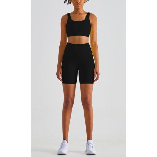 Generic 2 pcs Per Set Sexy Shorts Anti- Padded Yoga Crop Tops Long line Gym Sports  Bras Workout Athletic Skirt @ Best Price Online