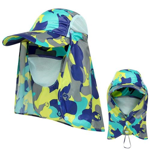 Generic Fishing Hat with Neck Flap Sun Protect Hiking Hat Men