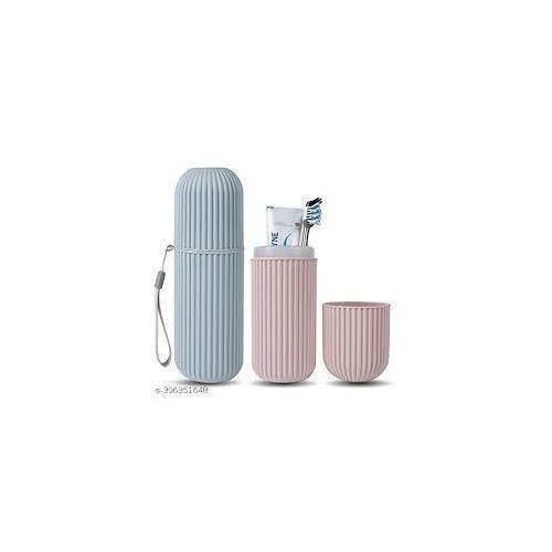 product_image_name-Generic-2PC Capsule Shape Travel Toothbrush/Toothpaste Portable Case Holder -2