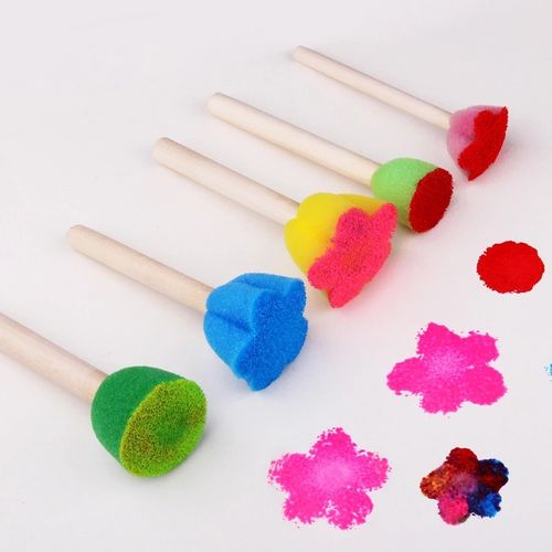 DIY Painting Foam Sponge Brush Sculpture Clay Apron Moulds Tools Kit for  Children Kids Early Art