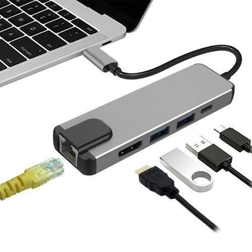 product_image_name-Generic-TYPE C 5 IN 1 WITH USB 3.0,HDMI,PD &ETHERNET PORTS-3