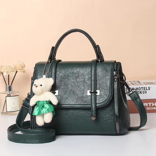 product_image_name-Fashion-Ladies &Women Leather Shoulder Sling bag with doll Decoration -1