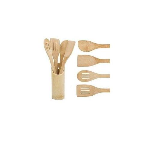 product_image_name-Generic-Bamboo Wooden Cooking/Serving Spoon Set .-1