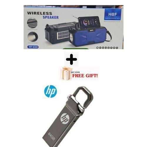 product_image_name-Generic-Portable BT Wireless Speaker Supports BT/USB/TF Card/Aux/FM + HP 64GB Flash Disk-1