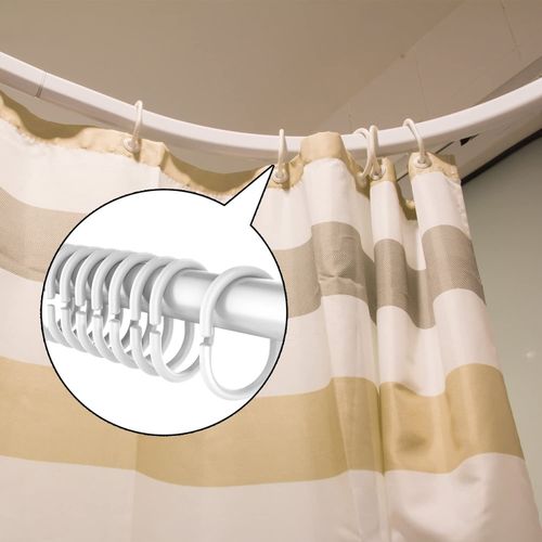 Fashion 10 Pieces Shower Curtain Rings, How To Open Plastic Shower Curtain Rings