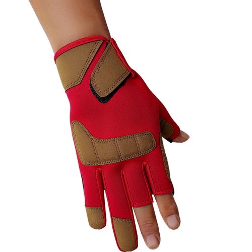 Generic (Red)Fishing Gloves New Summer Waterproof Cut Proof Non