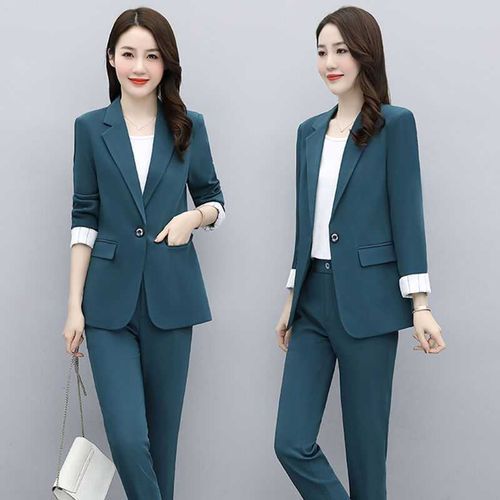 Fashion Women Blazer Set Casual Coats+Pants Ladies Office Jackets Outwear  Business Suit @ Best Price Online