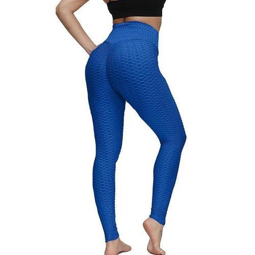 Generic Crack Booty Leggings Women Anti Cellulite Seamless Leggins Push Up  High Waist Peach Lift Sports Yoga Pants Fitness Tights(#Royal Blue) @ Best  Price Online