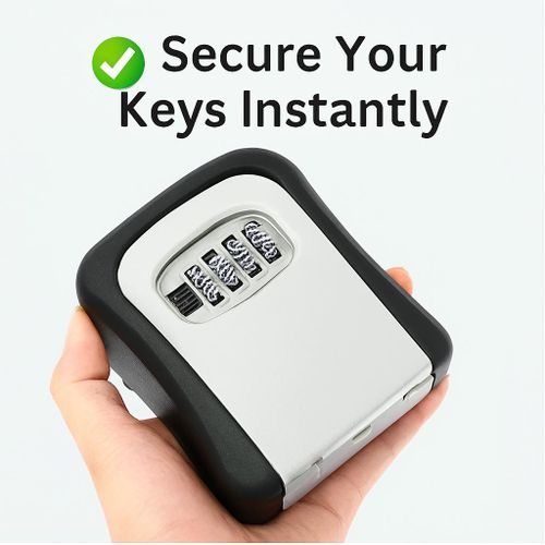 product_image_name-Generic-Heavy-Duty Waterproof Key Lockbox - 4-Digit Combination - Rustproof Outdoor Wall-Mount Safe-3