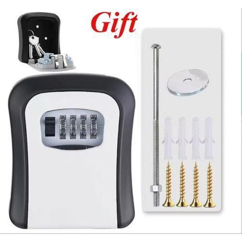 product_image_name-Generic-Heavy-Duty Waterproof Key Lockbox - 4-Digit Combination - Rustproof Outdoor Wall-Mount Safe-8