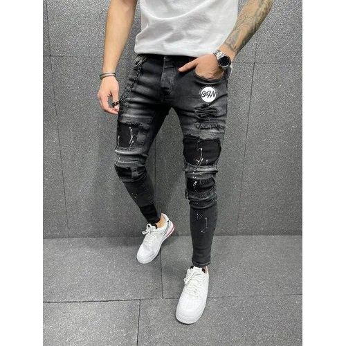 16 Jeans New Colored Ripped Jeans Men Casual Slim Fit Mens Zipper jeans Best Price Online Jumia Kenya
