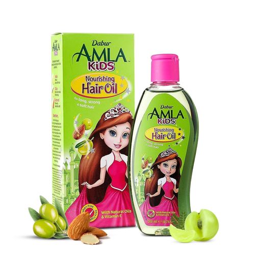 product_image_name-Dabur-Amla Oil Hair Nourishing Oil for Kids - 100% Natural Formula - Enriched with Amla, Olive, and Almond - Promotes Long, Strong, Healthy Hair - 200 ML - Pack of 1-1
