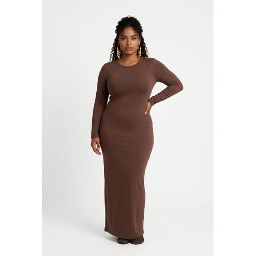 princess polly baby blue dress Plus Size Women's High-Necked See-Through Fitted Bodycon Dress With 2 In 1  Design, Summer main image 1