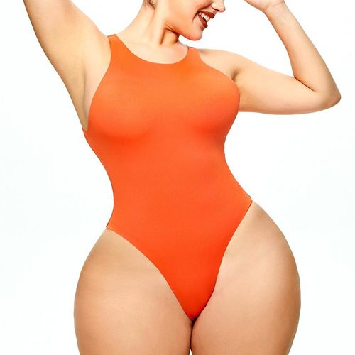 Orange Seamless Bodysuit
