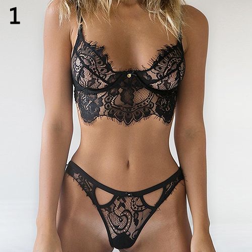 Sexy stretch lace sexy bra set