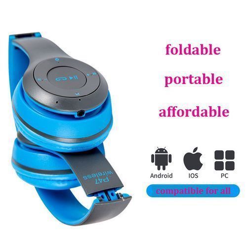 product_image_name-Generic-P 47 Excellent Sound  Bluetooth Headphone Blue-5