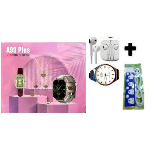 product_image_name-Fashion-Smart A99 Plus With - Necklace -Earrings -Bracelet -Ring Luxury Gift Box For Women-1