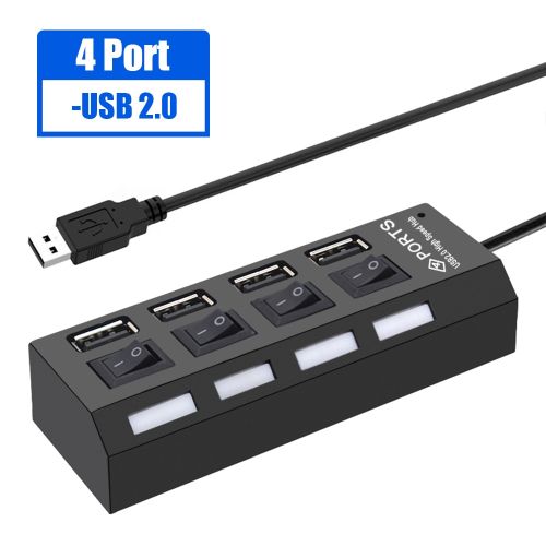 Generic 10 Ports USB HUB 2.0 High Speed with Power Adapter-White