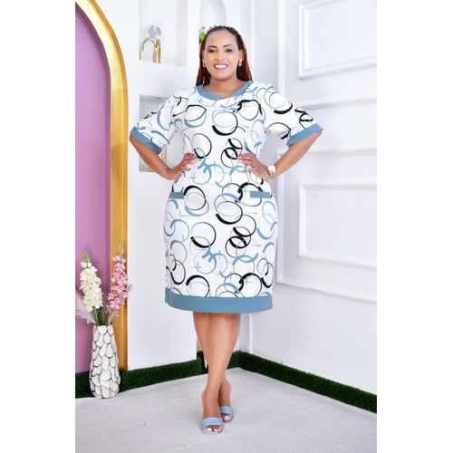 Fashion Ladies Perfect Design white floral shift Dress @