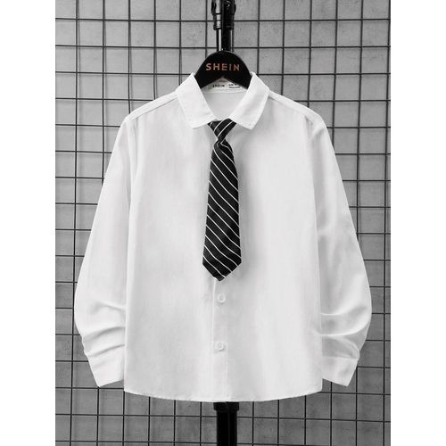 product_image_name-Fashion-White LongSleeved Shirt & Black Tie  The Ultimate Power Pair-2